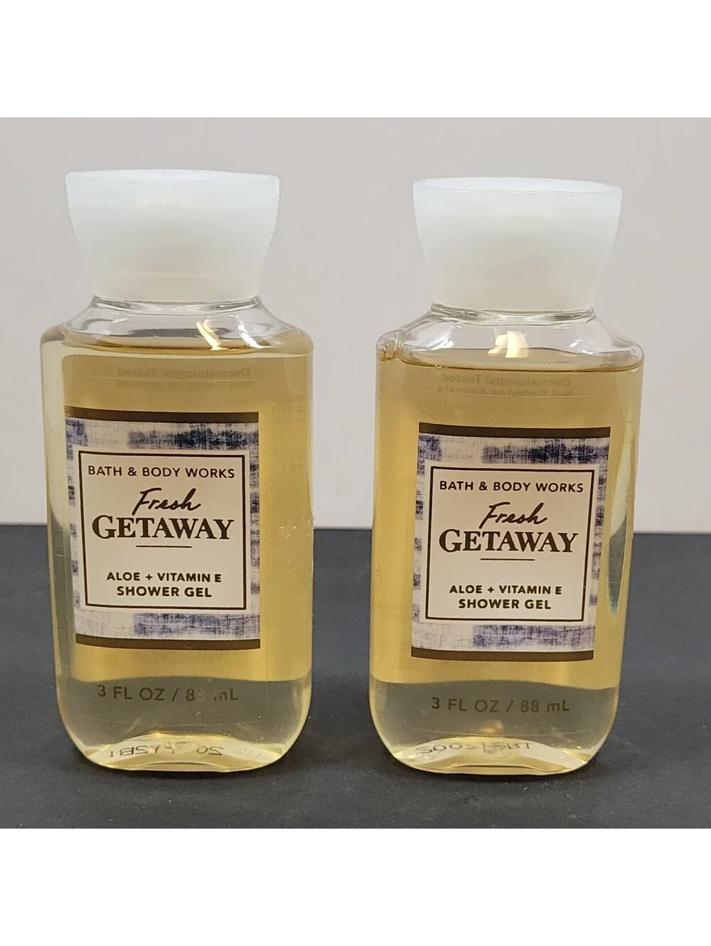 New Bath & Body Works 3 oz Fresh Getaway Shower Gel Travel Size - Lot of 2